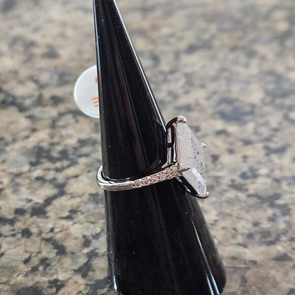 Bomb Party RG51666 "A Band Of Light " White Ice Crystal Sz 6 - Picture 3 of 5